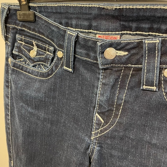 True Religion Joey Low Rise Bootcut Dark Blue Jeans, Women’s Size 32, 32 Inseam - Picture 3 of 14